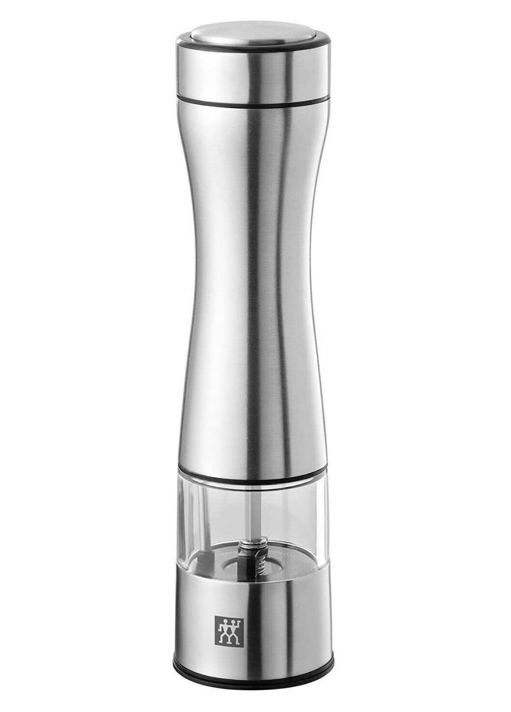 Zwilling Salz-/Pfeffermühle elektrische Gewürzmühle mit Deckel, 2 Stk,Salz- / Pfeffermühle elektrisch, Salzmühle & Pfefferstreuer elektrisch, Salzstreuer Pfeffer Salz Mühle