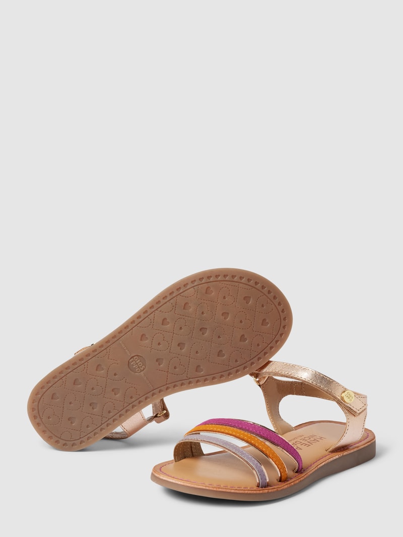 Zehentrenner mit Label-Details Modell 'ANGEJA' in gold