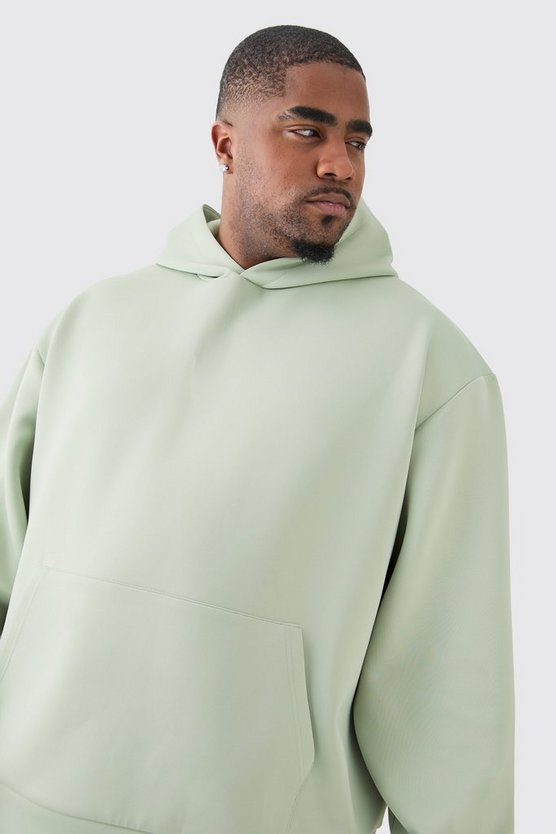 Plus kastiger Oversize Scuba Hoodie