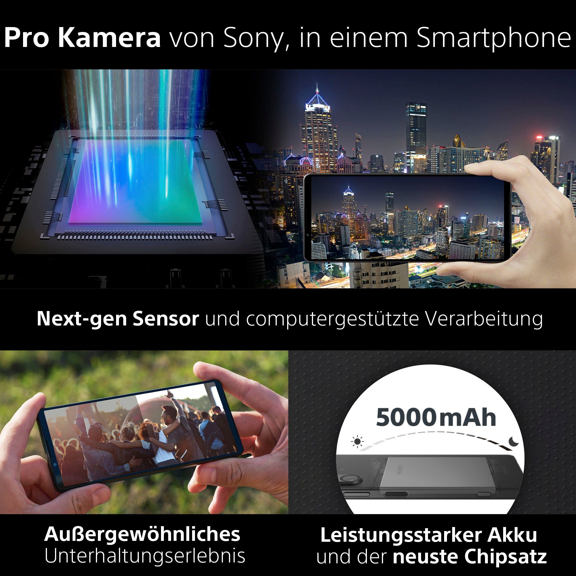 Sony XPERIA 1V Smartphone (16,5 cm/6,5 Zoll, 256 GB Speicherplatz, 52 MP Kamera)