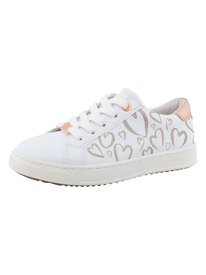Tom Tailor Sneakers in Weiß/ Gold günstig kaufen