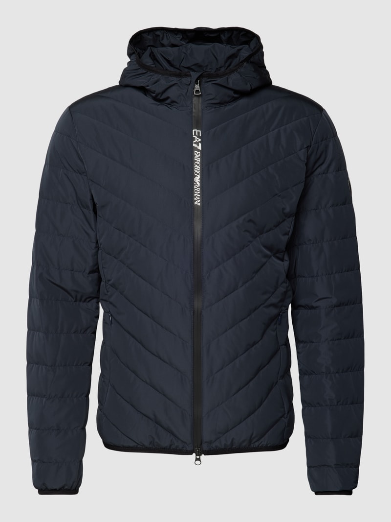 Steppjacke mit Zweiwege-Reißverschluss in marineblau