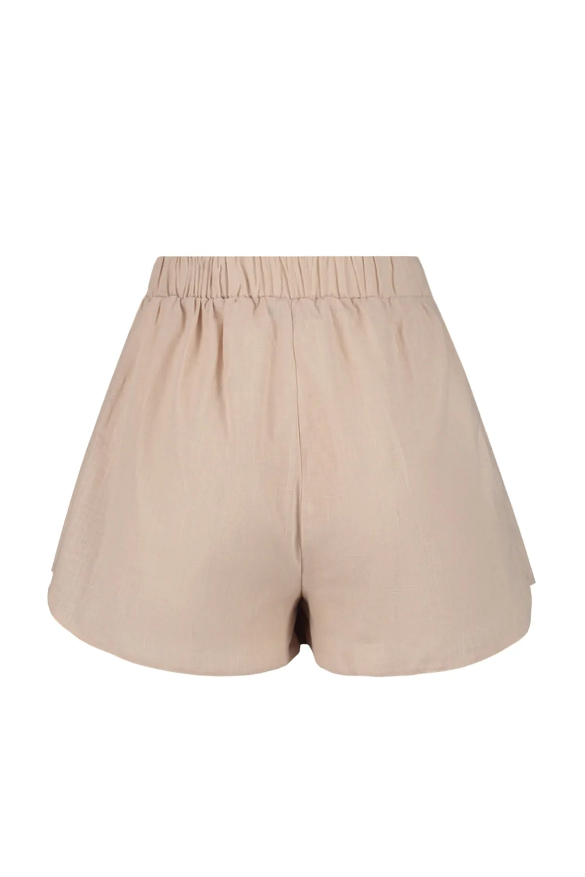 Trendyol Collection  Shorts - Beige - Hoher Bund