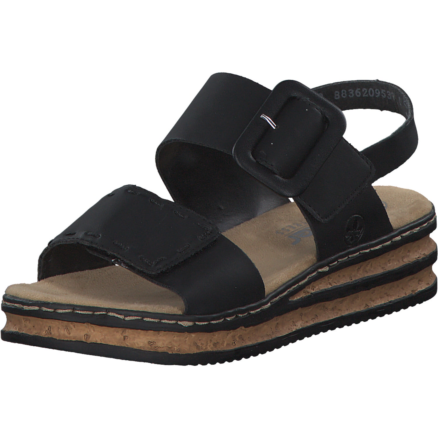 Rieker 62950, Keilsandaletten, Damen, Schwarz