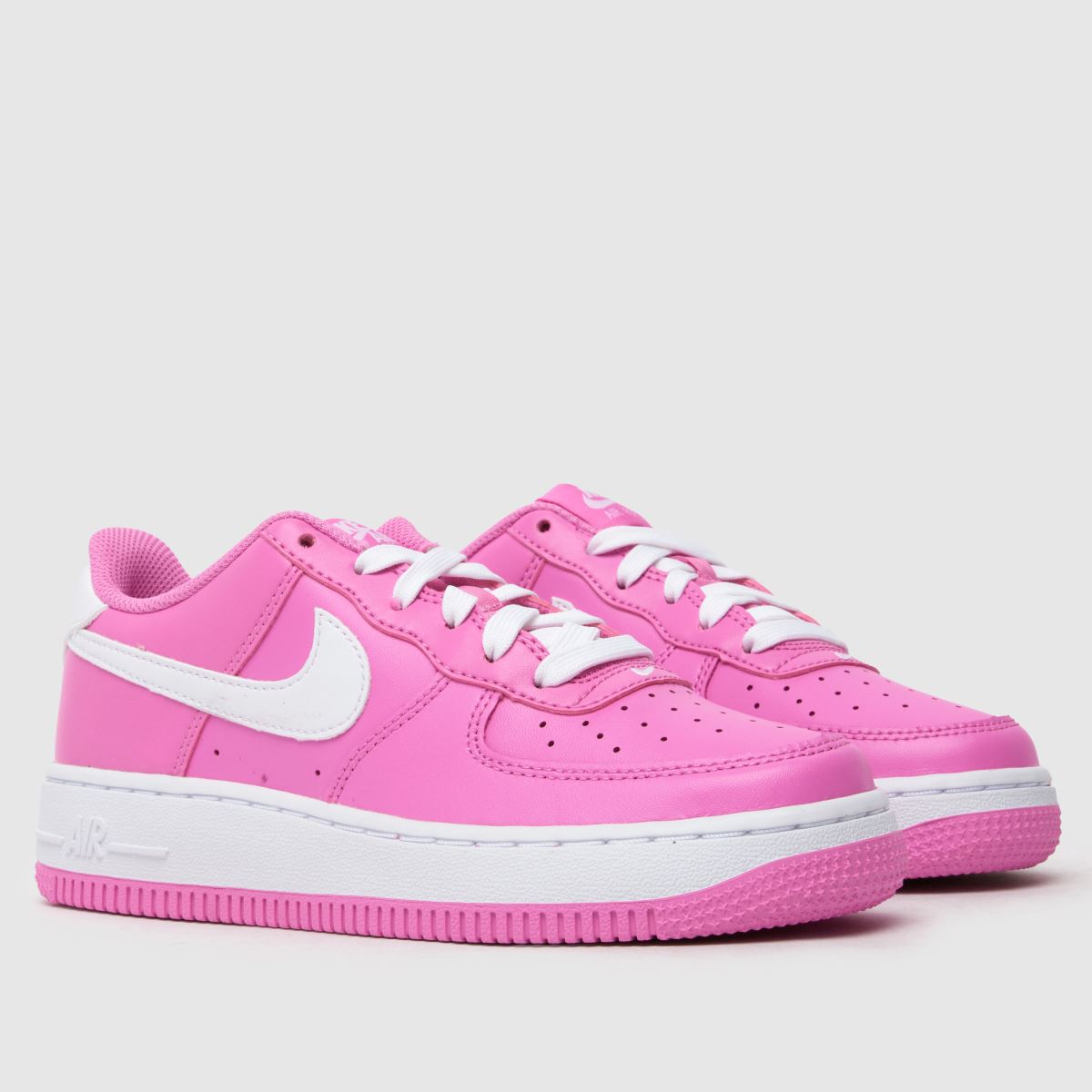 Nike rosa Air Force 1 flickor ungdomsskor