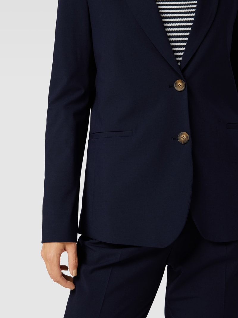 Blazer mit Reverskragen in marineblau