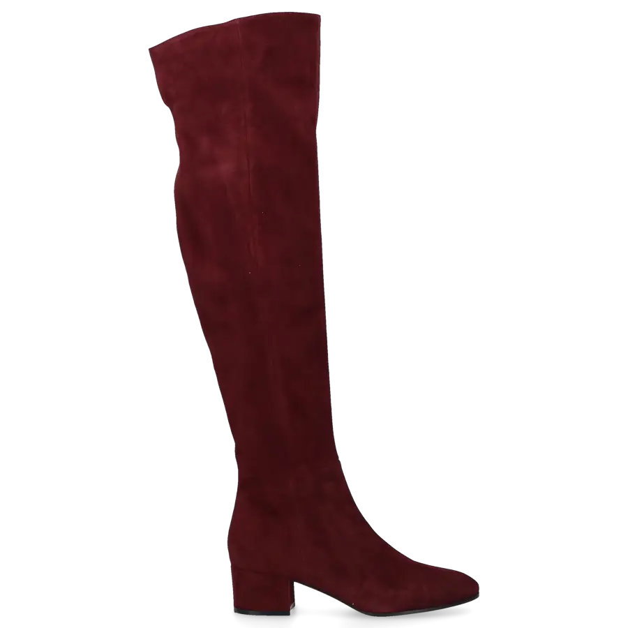 Gianvito Rossi - Stiefel ROLLING MID BOOT Veloursleder - rot