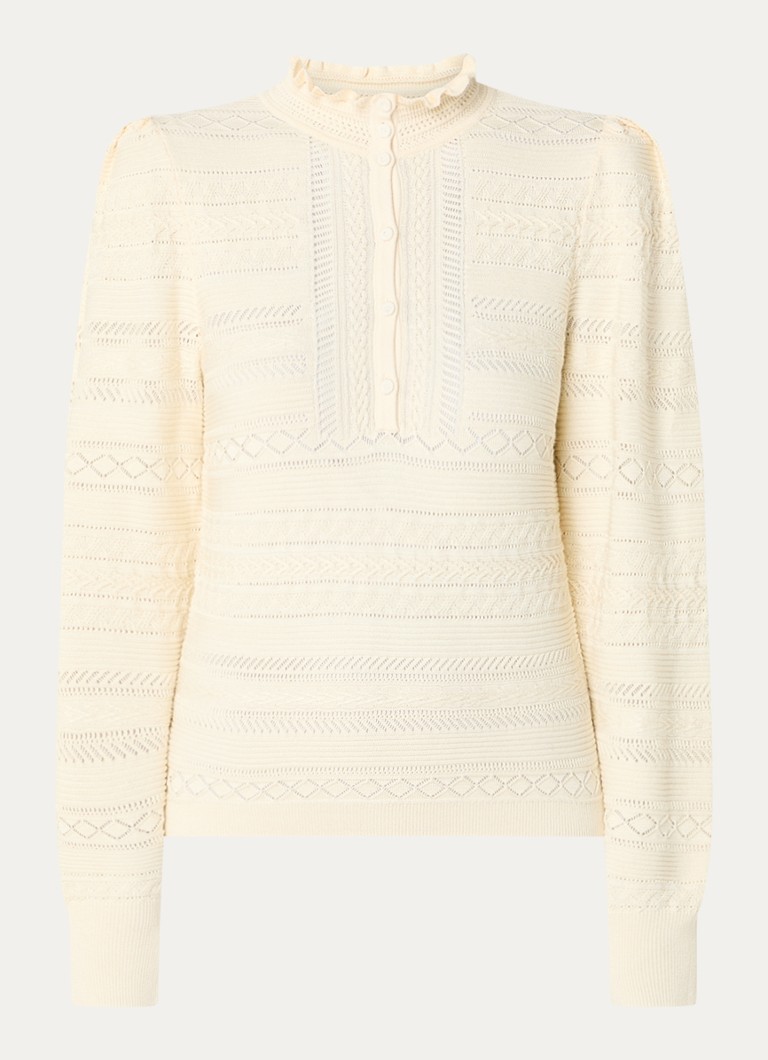Cardigan gros Vinnie din material tricotat Ba&sh cu imprimeu texturat