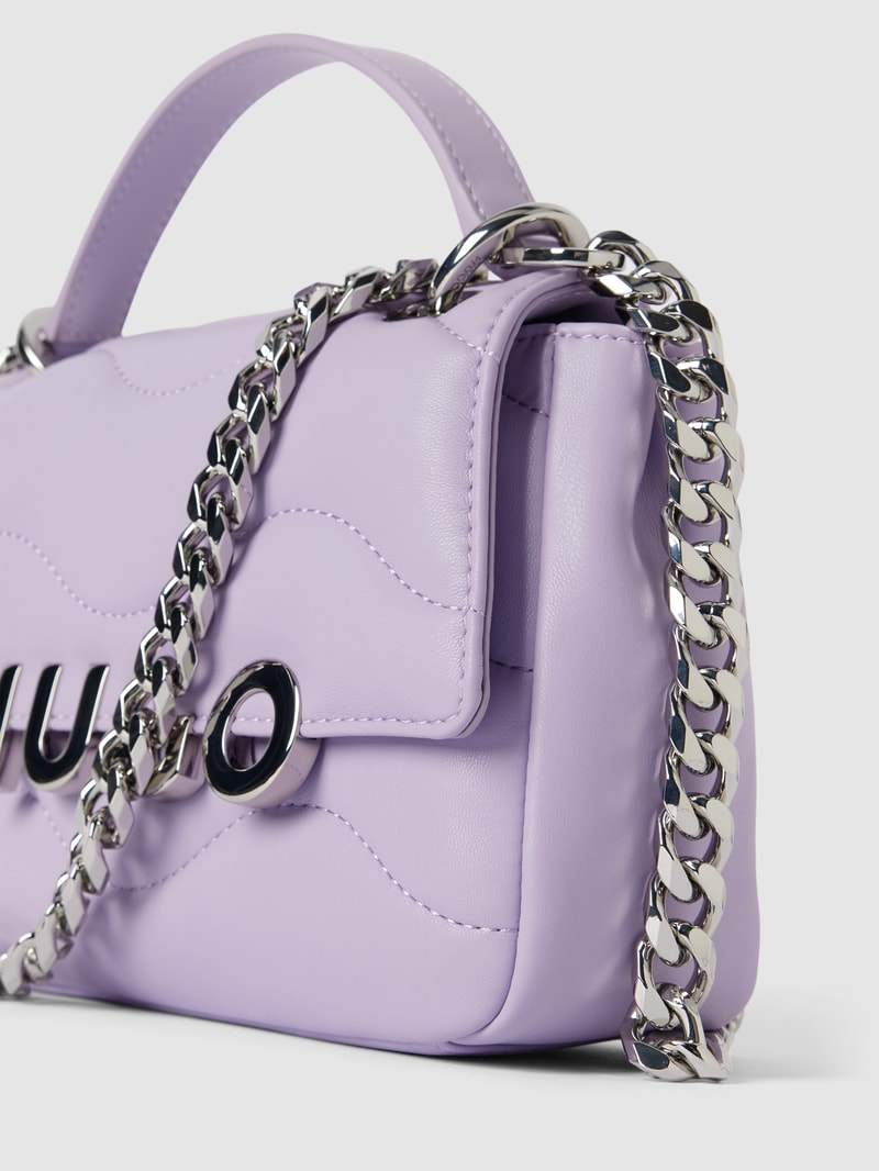 Handtasche mit Steppnähten Modell 'Lizzie' in flieder