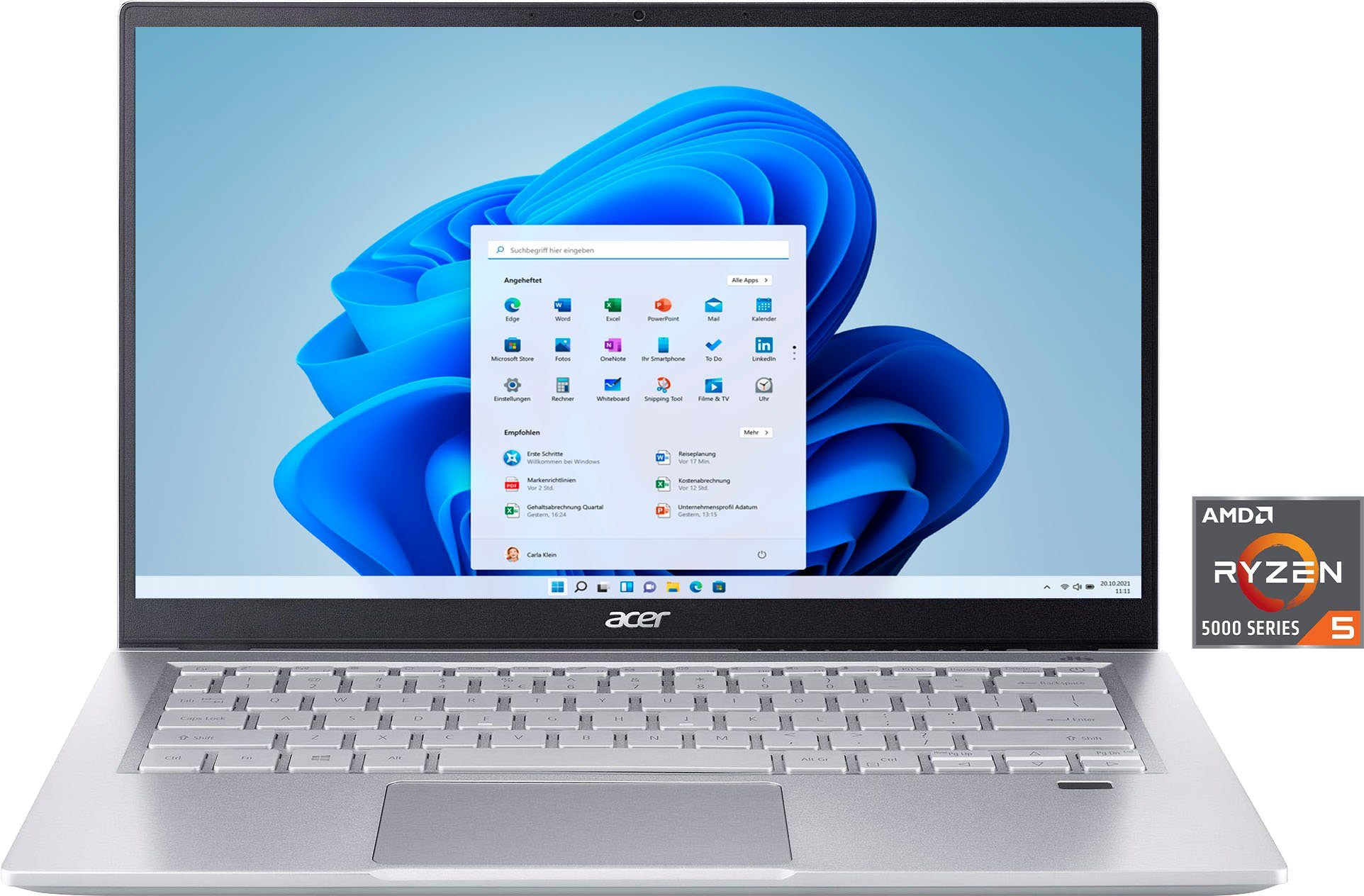 Acer Swift 3 SF314-43-R8UF Notebook (35,56 cm/14 Zoll, AMD Ryzen 5 5500U, Radeon Graphics, 512 GB SSD)