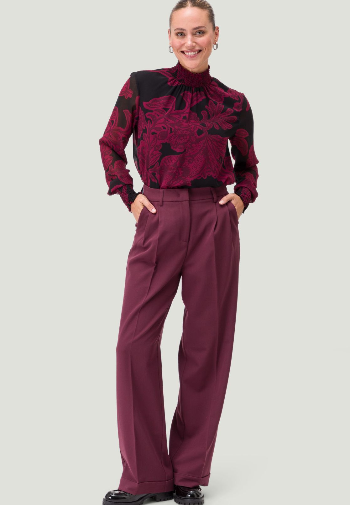 Hose Wide Leg mit Bügelfalte 30 Inch