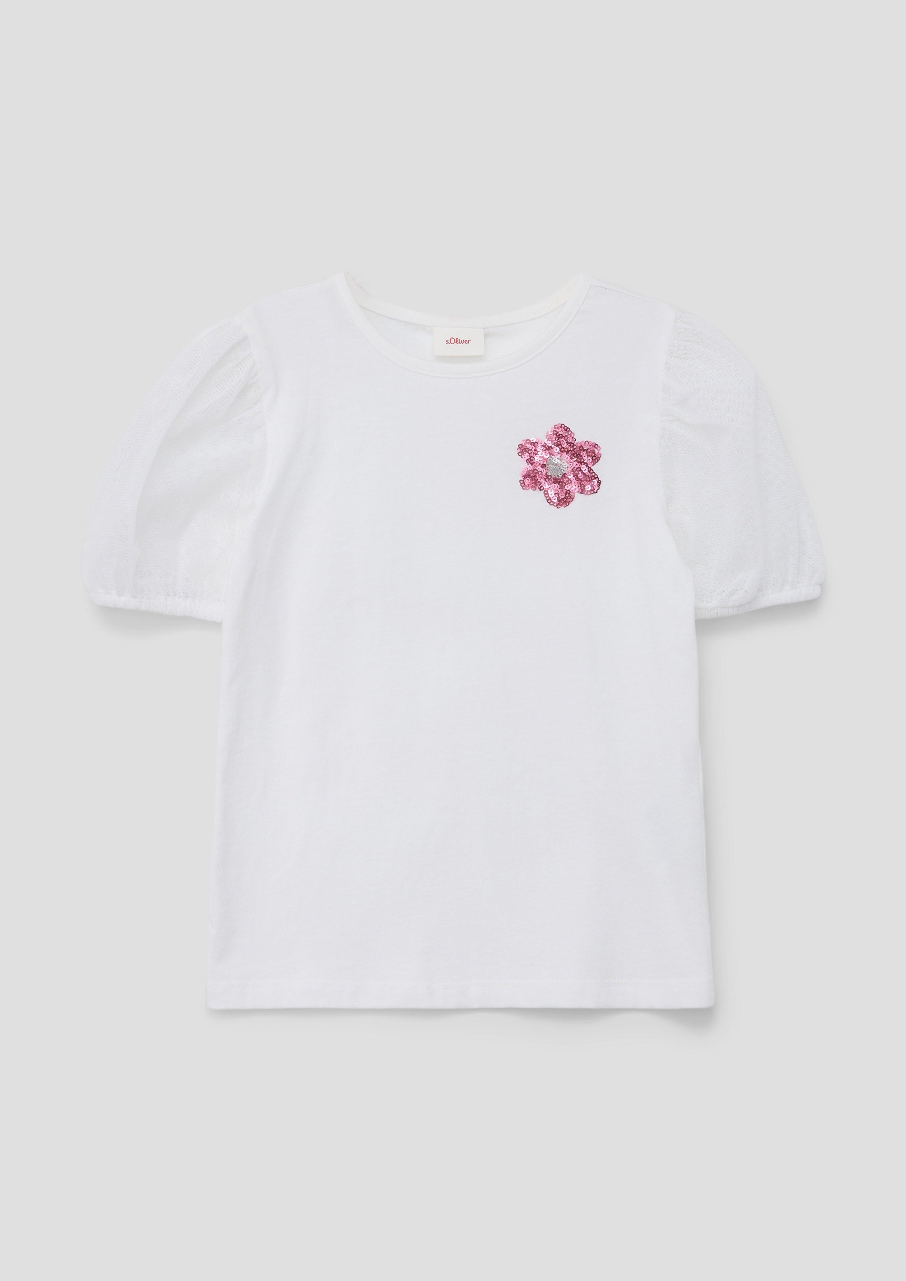T-Shirt mit Pailletten-Detail  2145543-0100