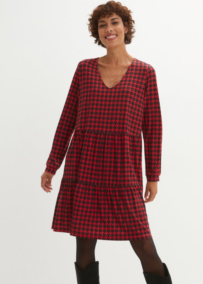 Shirtkleid Hahnentritt