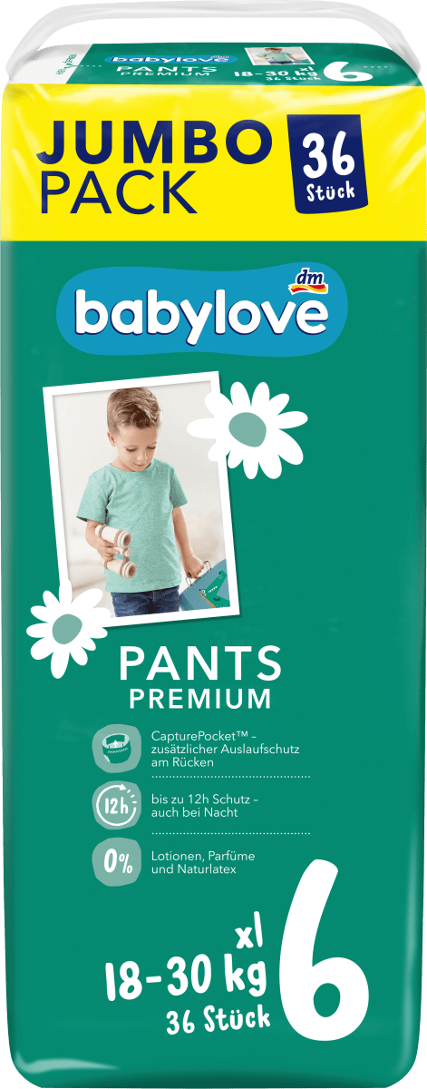 Baby Pants Premium Gr. 6, XL (18-30 kg), Jumbo Pack, 36 St