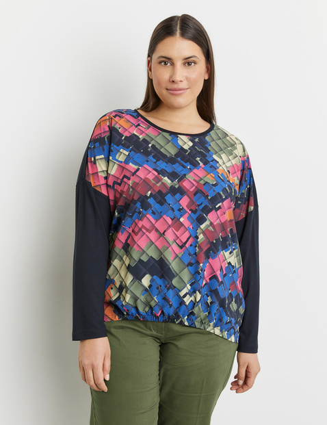 Lässiges Longsleeve mit abstraktem Print