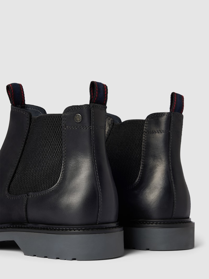 Chelsea Boots aus Leder-Mix Modell 'LEYTON' in dunkelgrau