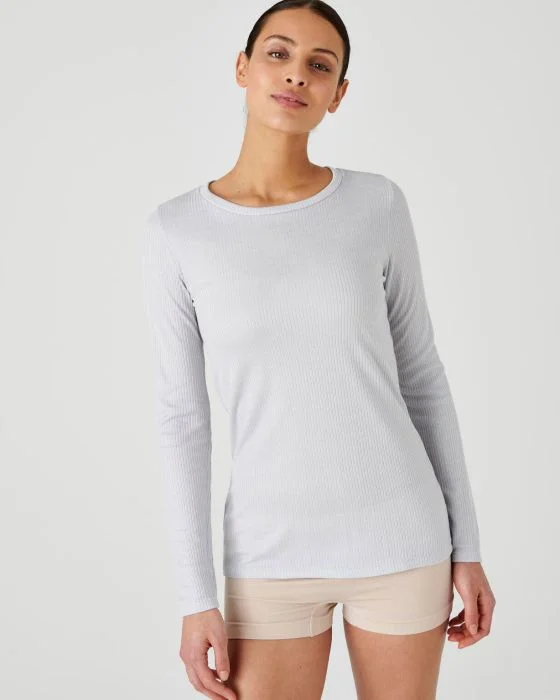 T-shirt col rond maille côtelée Thermolactyl