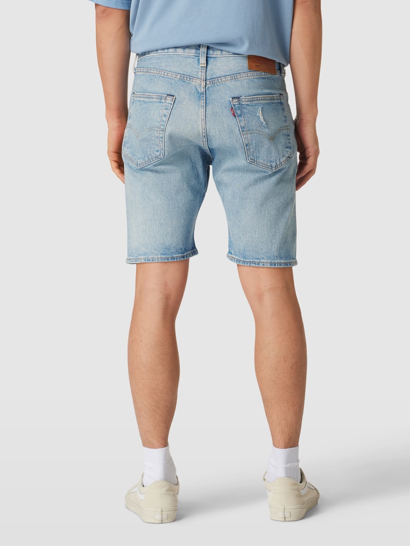 Jeansshorts mit Label-Details Modell 'HEMMED' in hellblau