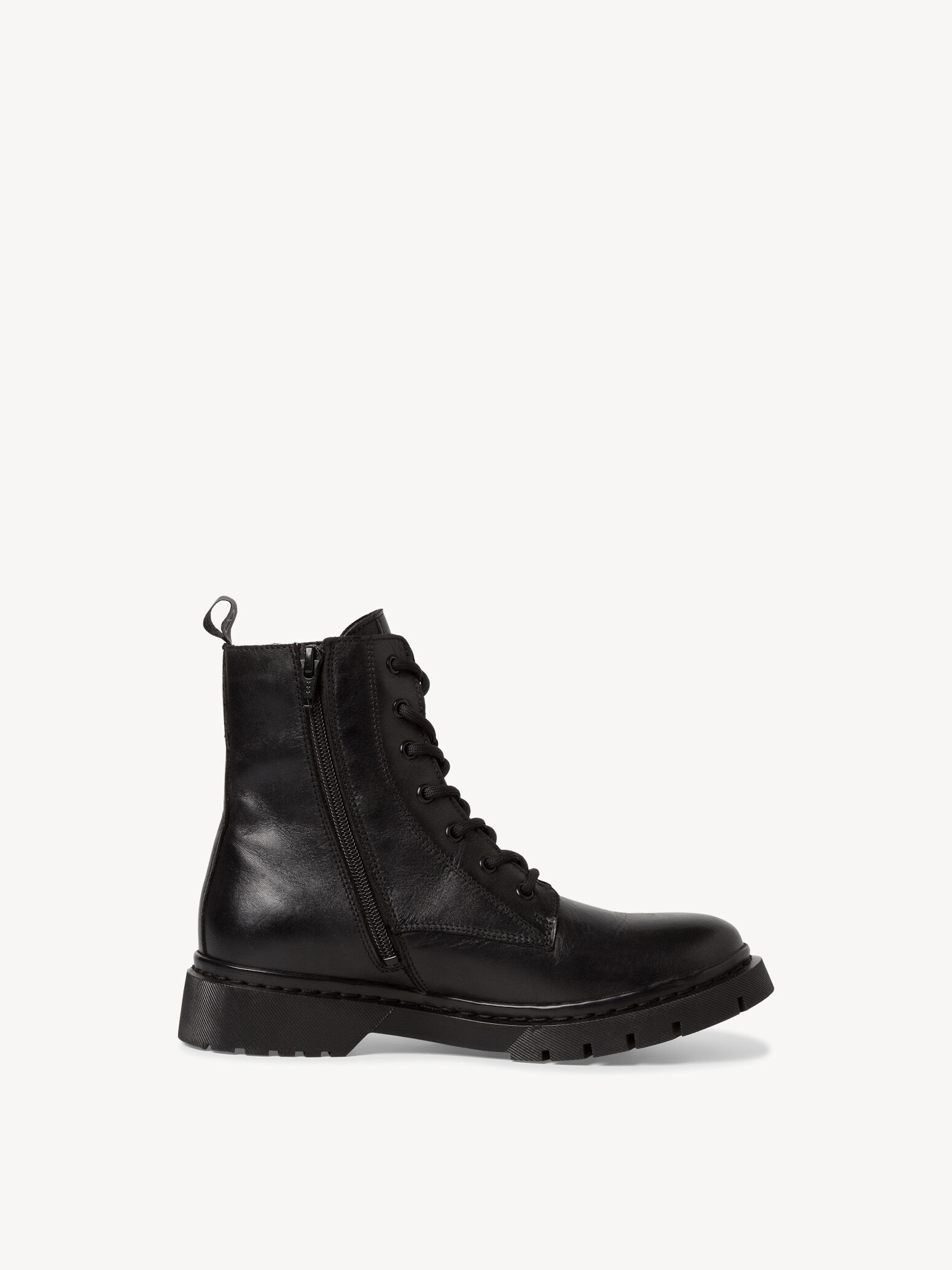 Bottine en cuir - noir