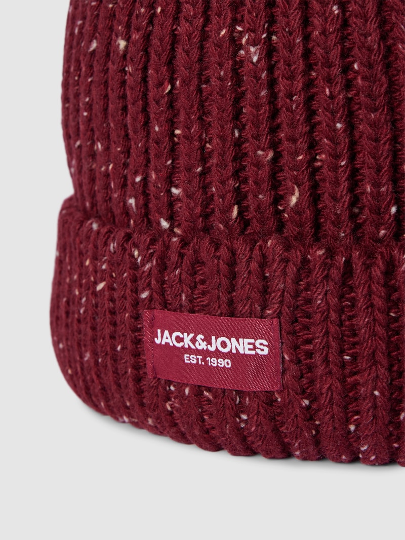 Beanie in Two-Tone-Machart Modell 'CLIFF' in aubergine