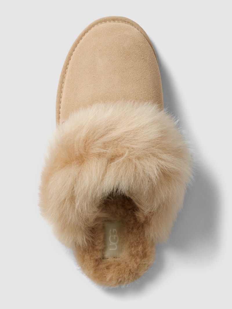 Hausschuhe mit Kunstfell Modell 'SCUFF SIS' in sand