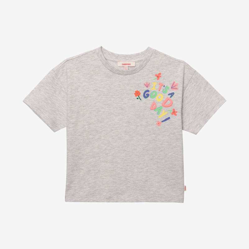 T-shirt fille message gris Catimini