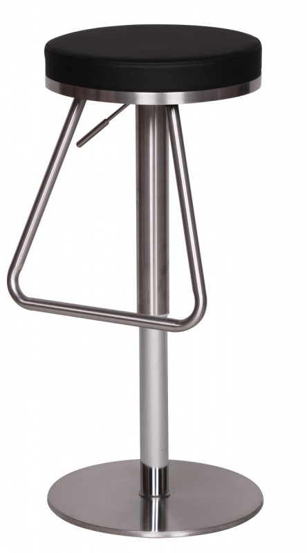 Wohnling Barhocker Wohnling Durable M6 Edelstahl gebürstet Schwarz