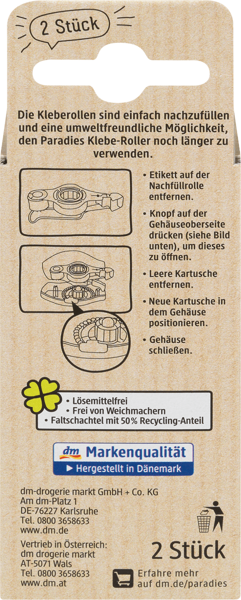 Kleberoller Nachfüllpack Set 2tlg, 1 St