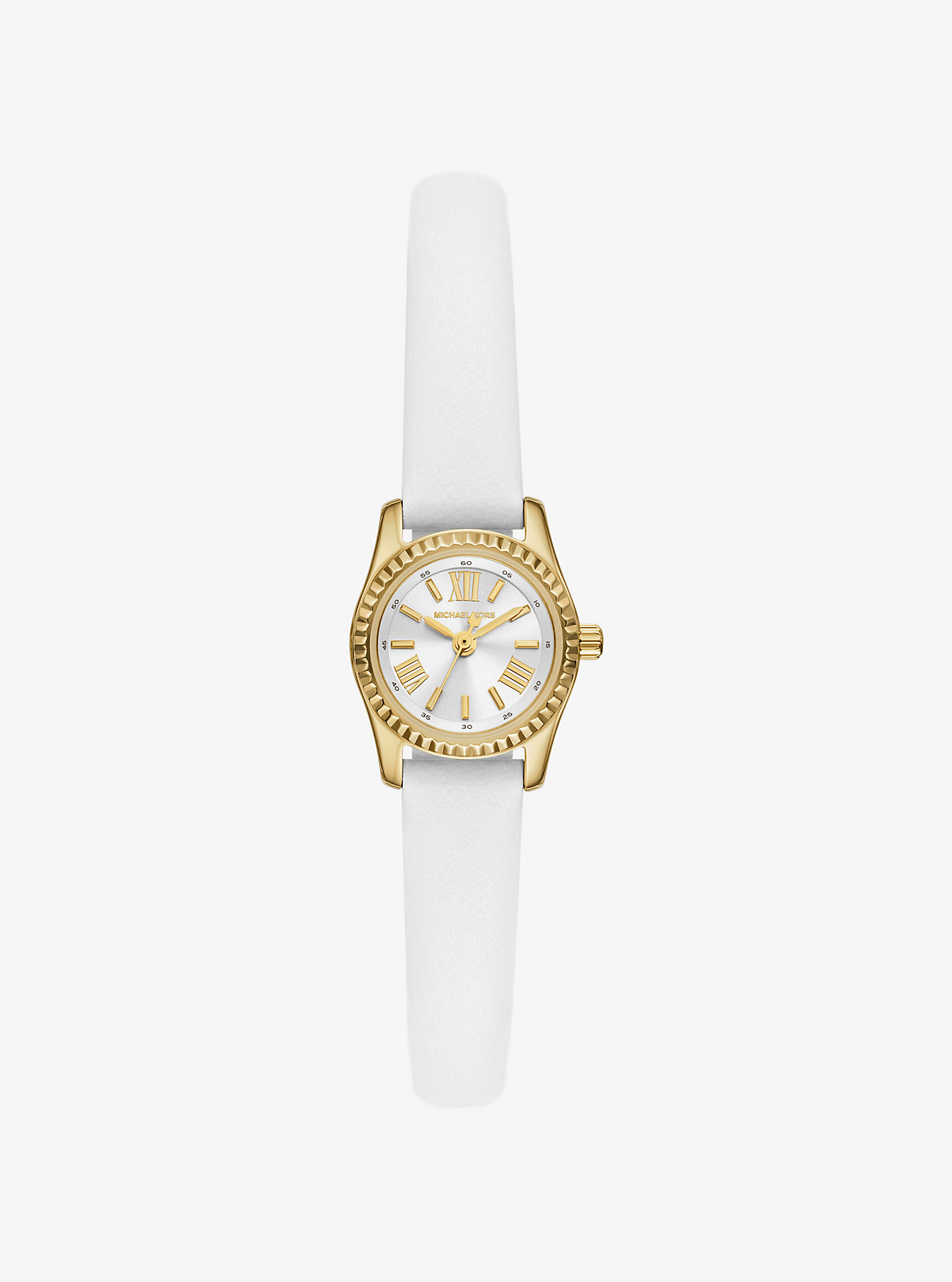 Micro Lexington Leather Watch - OPTIC WHITE