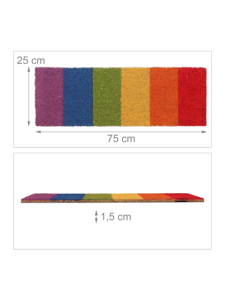 relaxdays Fußmatte in Bunt - 75 x 25 cm günstig kaufen onesize