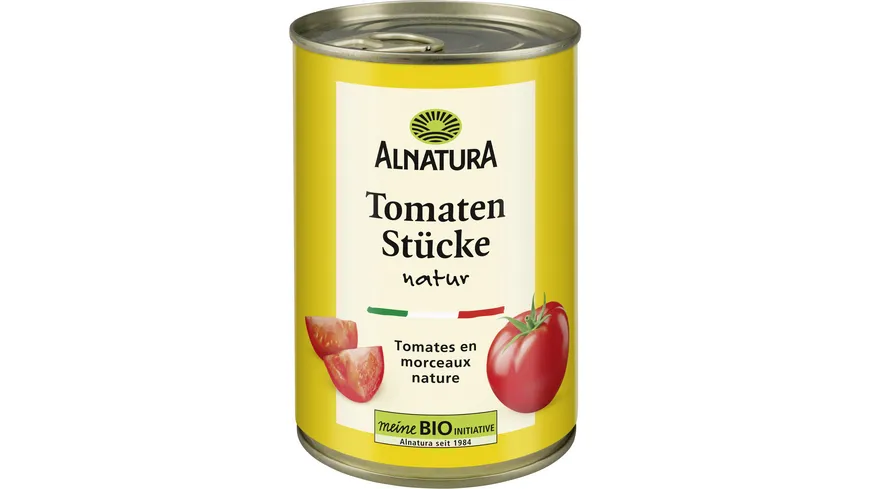 Alnatura Bio Tomatenstücke Natur, Dose 400 g