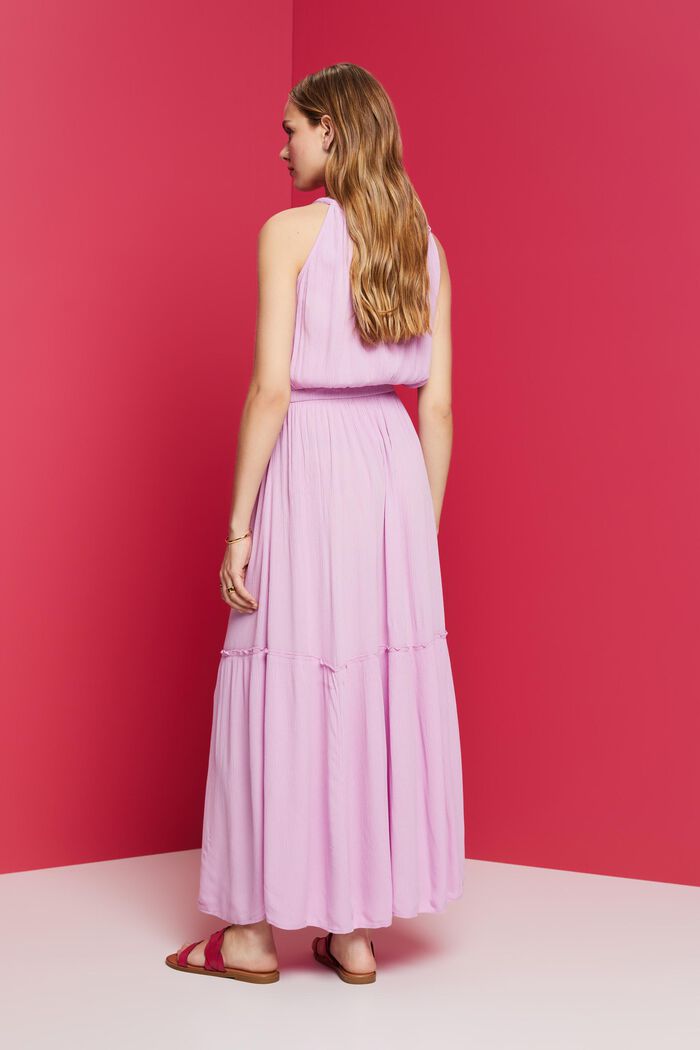 Neckholder-Maxikleid aus Crinkle-Georgette