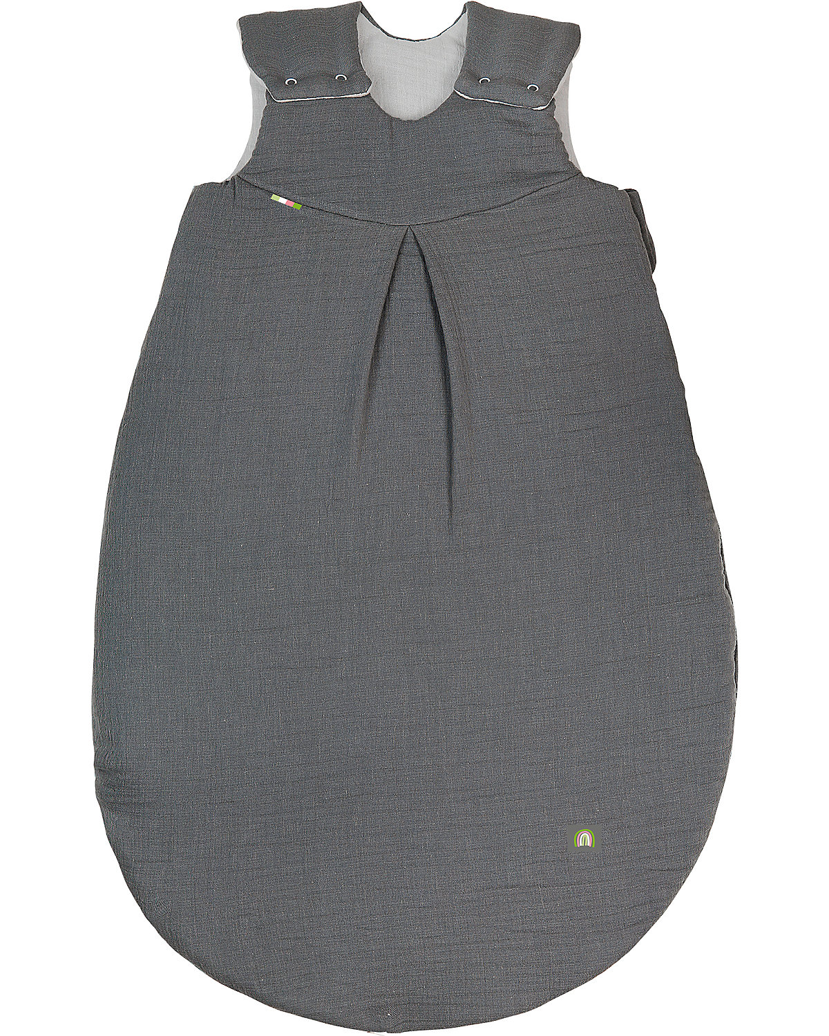 Musselin-Schlafsack wattiert, grey, 70 - TOG 2,5