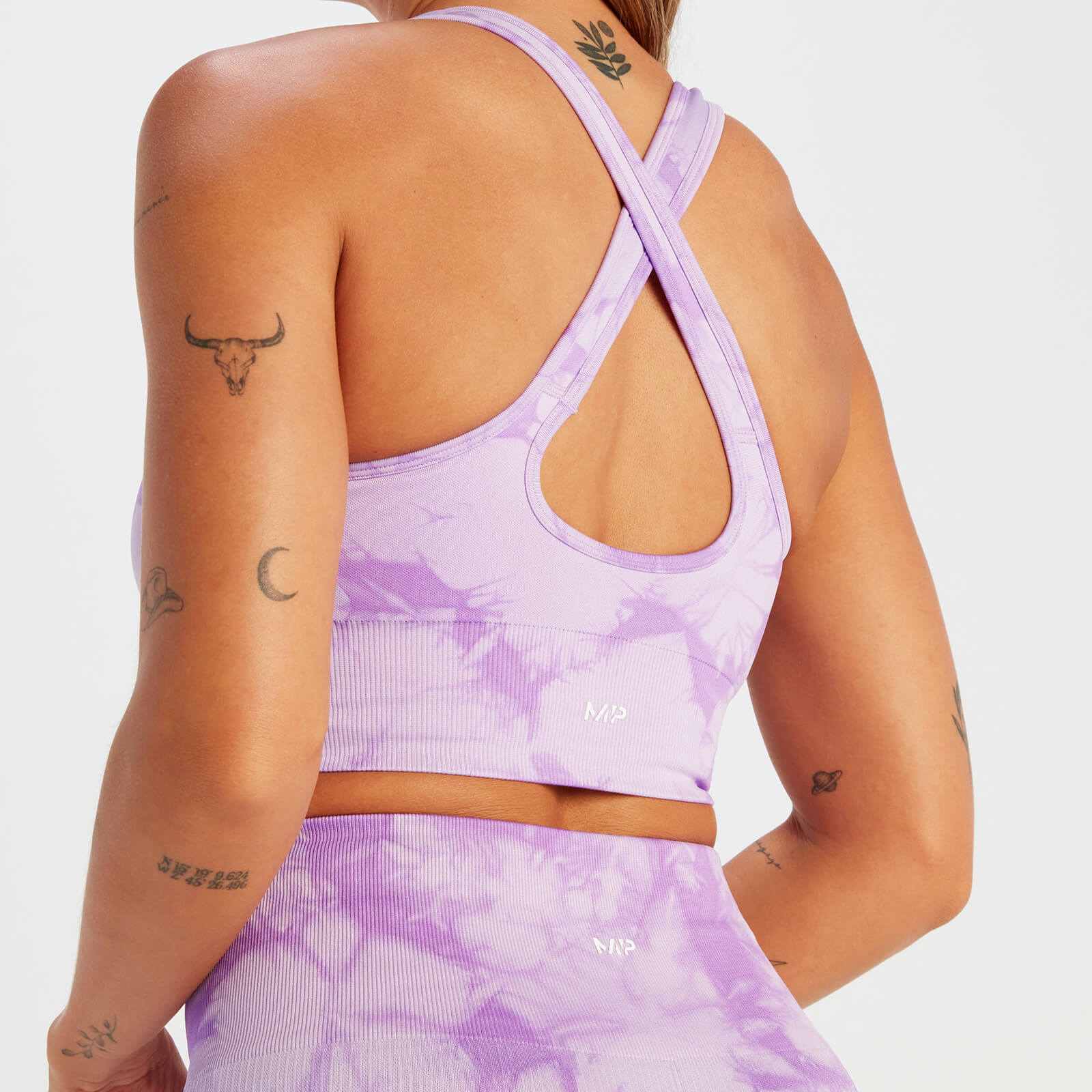 Brassière de sport sans coutures MP Shape pour femmes – Tie-dye violet