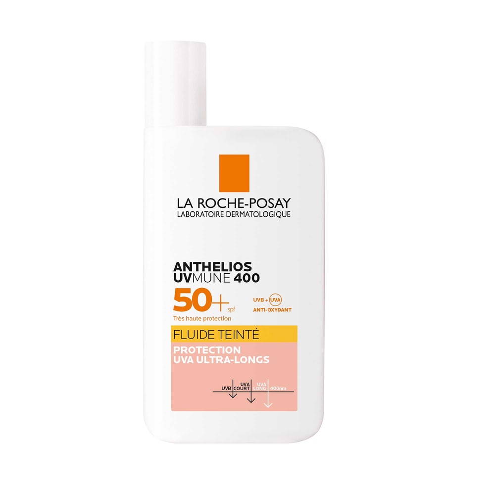 La Roche-Posay ANTHELIOS Fluide Invisible Visage Très Haute Protection Indice 50 Avec Parfum et Teintée