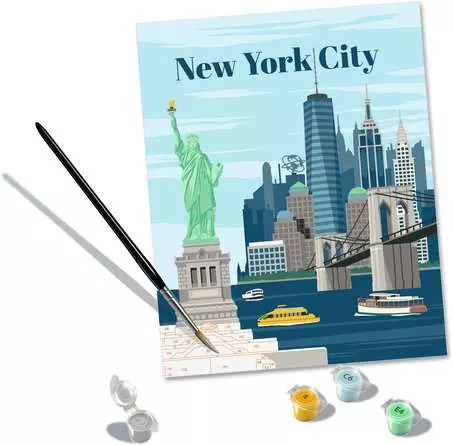 CreArt Farbenfrohes New York City - Malen nach Zahlen für Erwachsene
