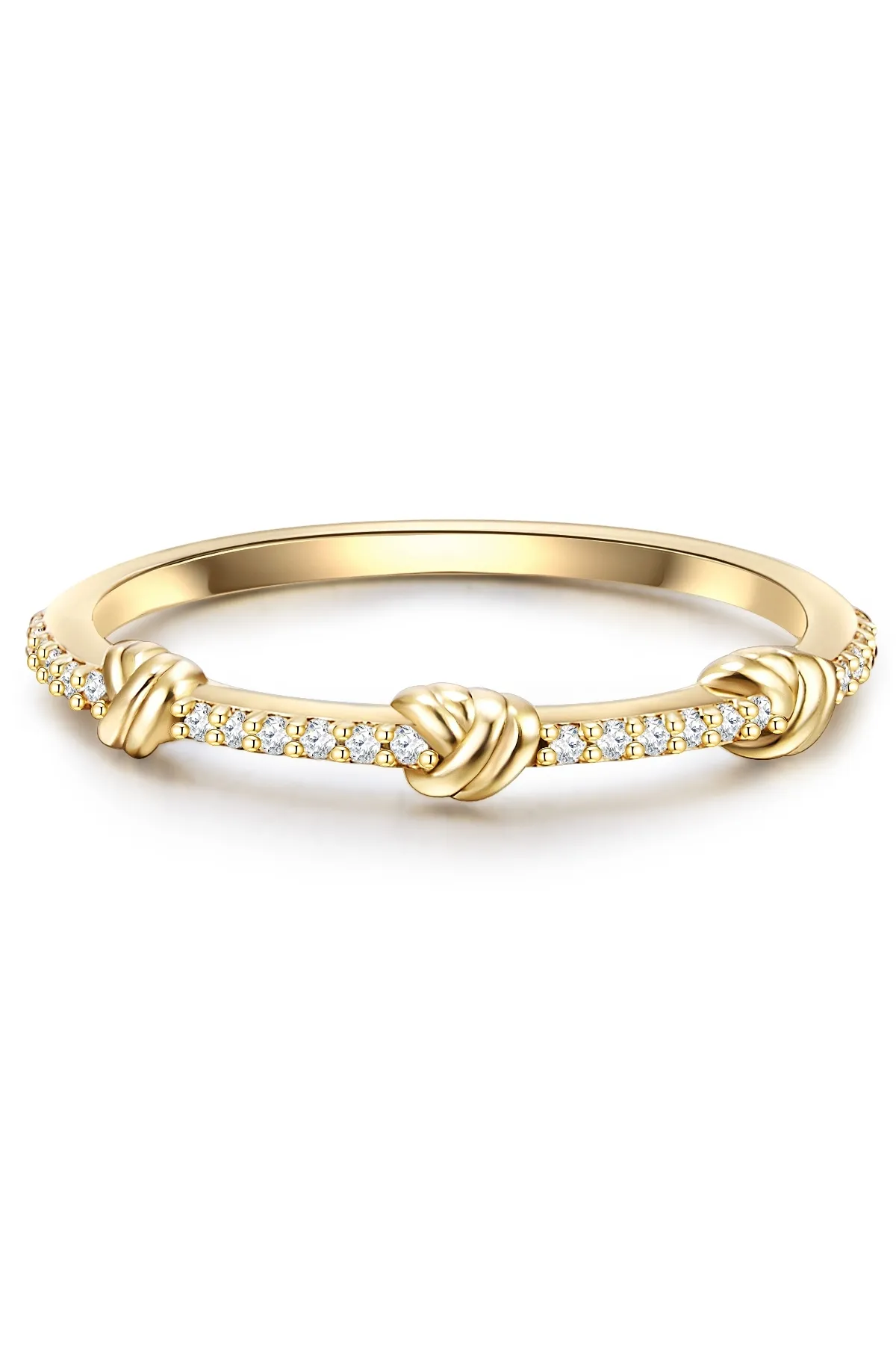 Glanzstücke München  Silberring Ring Sterling Silber gelbgold Zirkonia weiß
