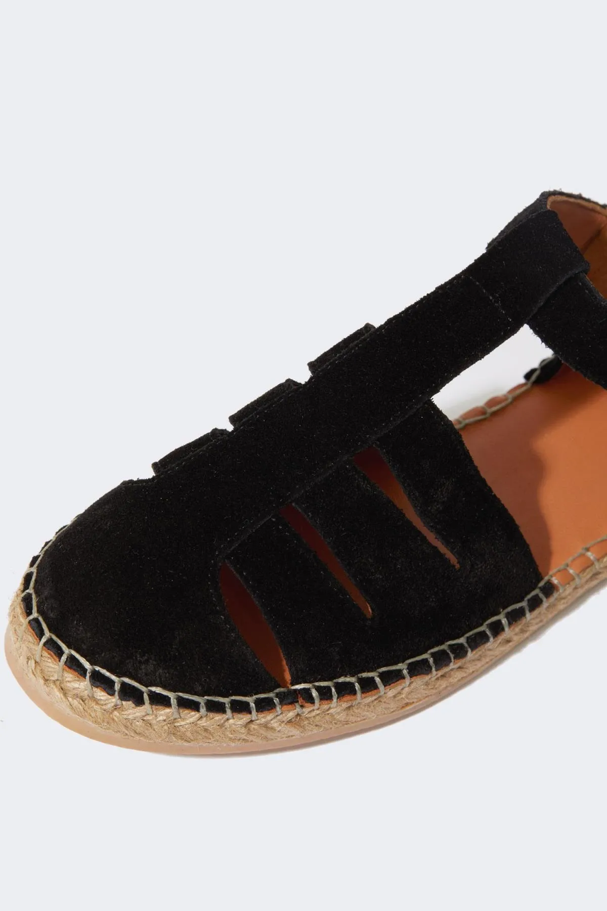DeFacto  Damen-Espadrille zum Hineinschlüpfen aus Leder und Wildleder mit flacher Sohle Z3263az23sm