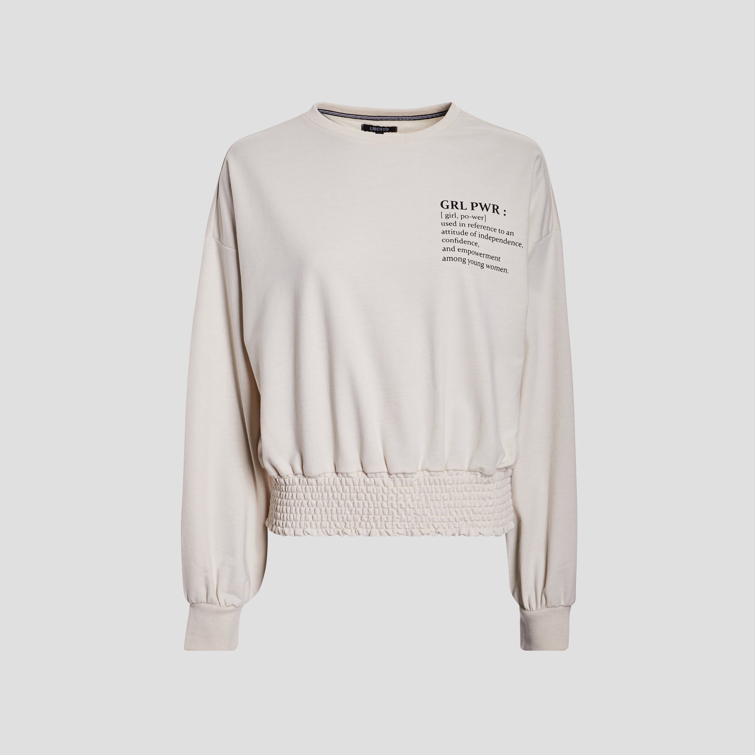 Sweat manches longues Liberto ivoire femme | La Halle