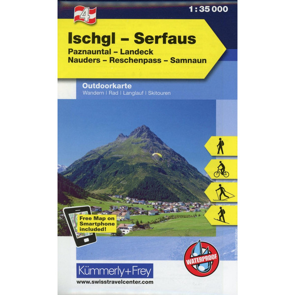 KuF Österreich Outdoorkarte 04 Ischgl - Serfaus 1 : 35 000 - Wanderkarte