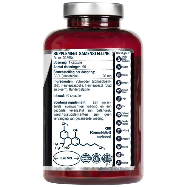 Lucovitaal CBD 20mg kapsule kanabidiola 90 komada