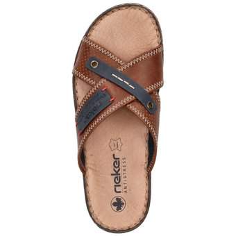 Rieker Kreuzband Pantolette in braun