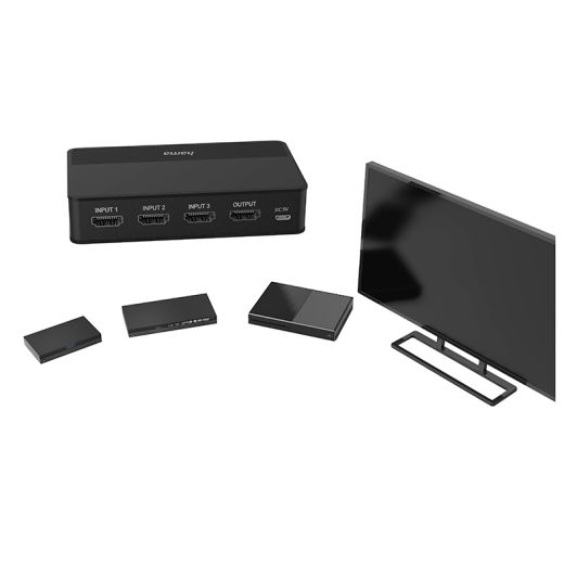 Splitter HDMI 4K HAMA 3 intrări / 1 ieșire
