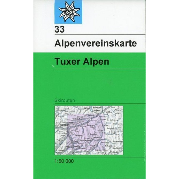 DAV 33 SKI TUXER ALPEN 1:50T - Wanderkarte