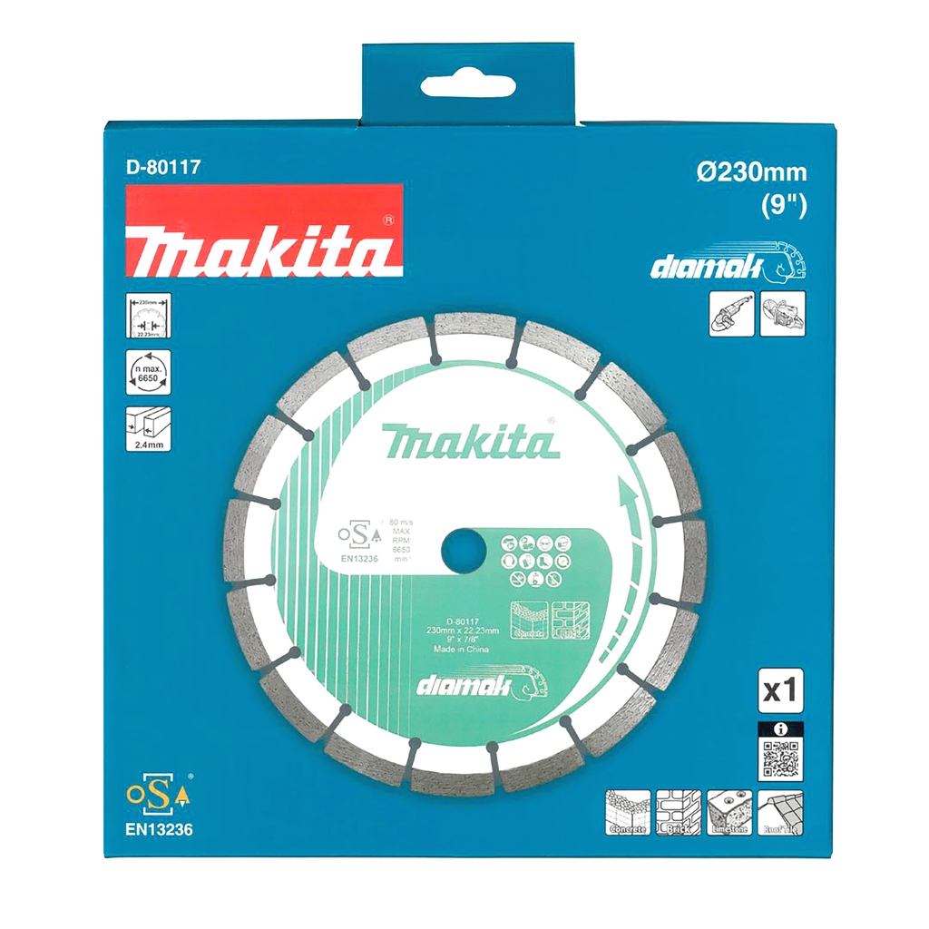 Disc diamantat segmentat Makita Accessories D-80117 Diamak 230x22.23x2.4mm