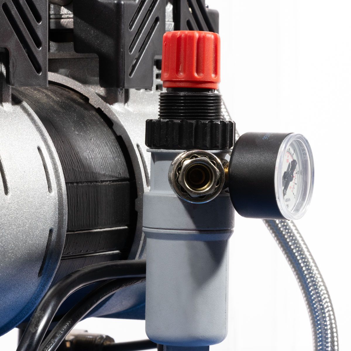 Compresseur Airpress 36537 LMO 100-380 Silent, sans huile, 8 bar, 3 ch (3 x 1 ch) / 2,25 kW, 280 l/min, 90 l