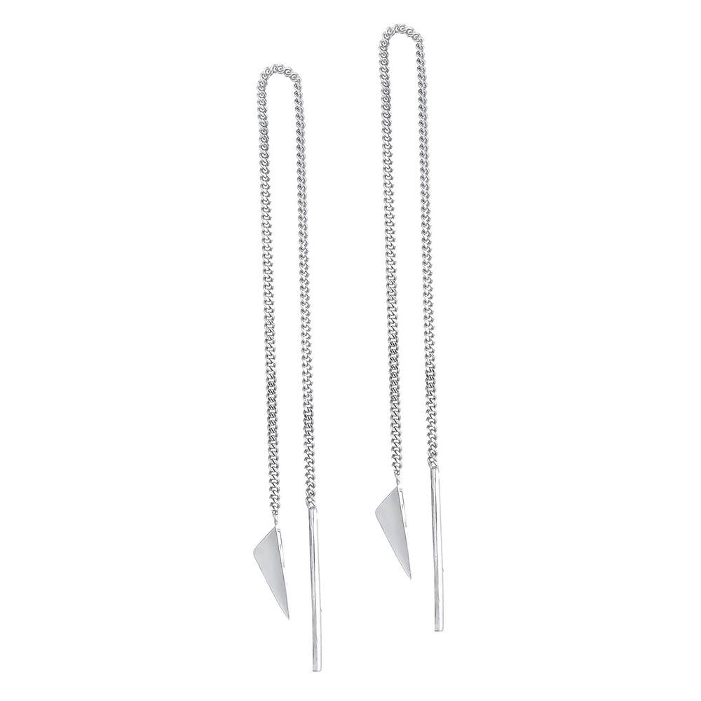 Elli Elli Boucles d'Oreilles Boucles d'oreilles pour dames Triangle à tirettes Basic T Boucles d'oreilles