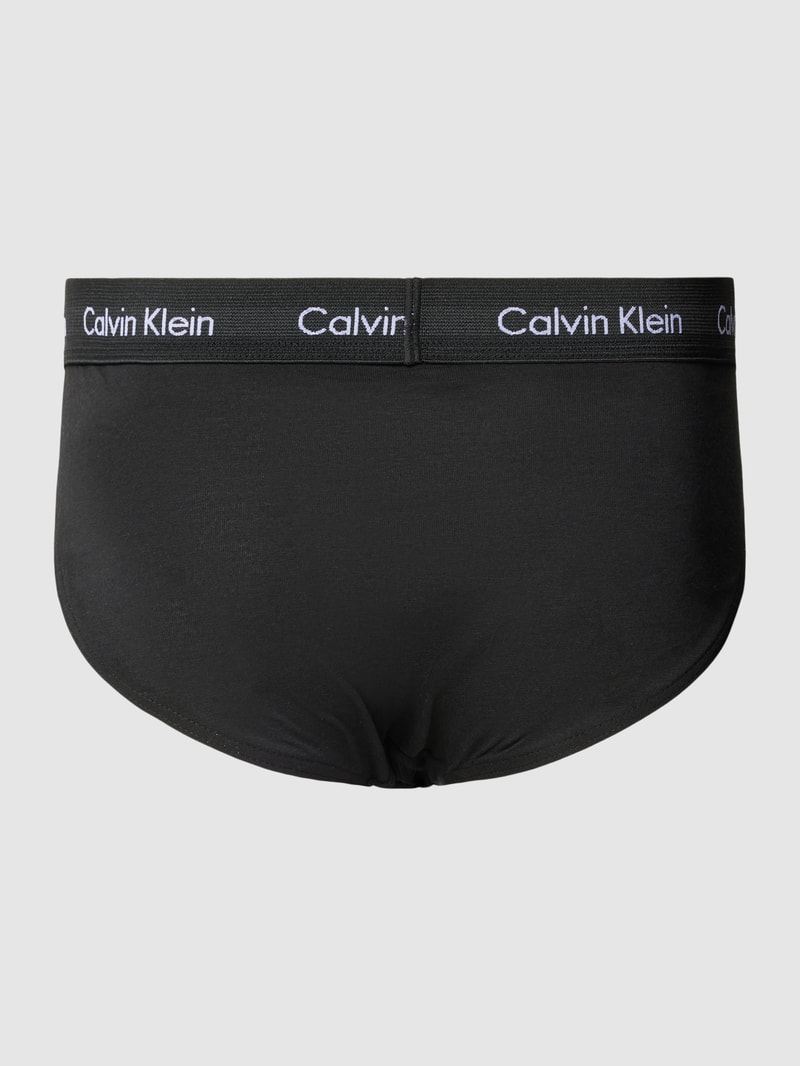 Slip mit elastischem Logo-Bund im 5er-Pack in schwarz
