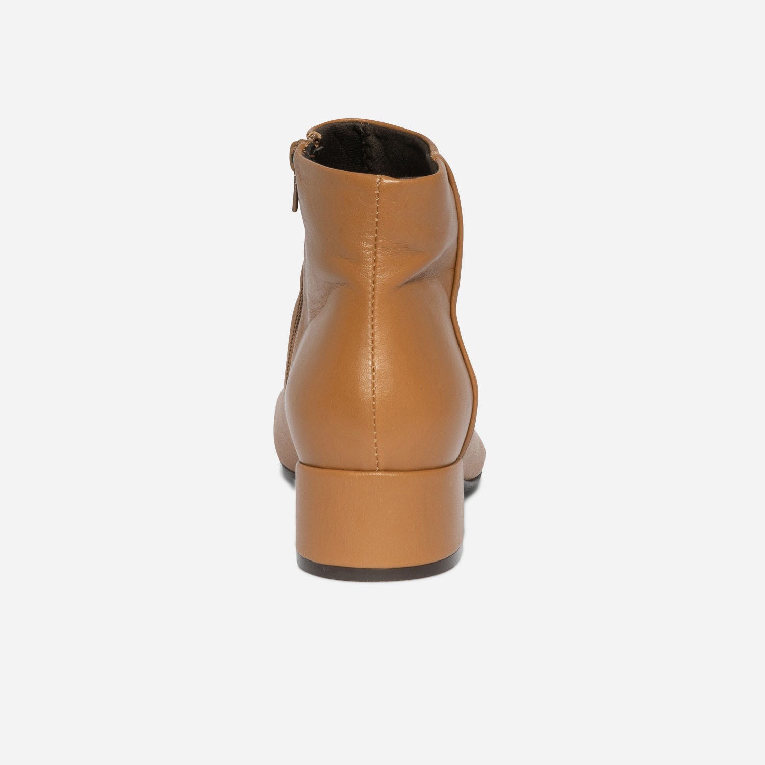 Boots camel en cuir