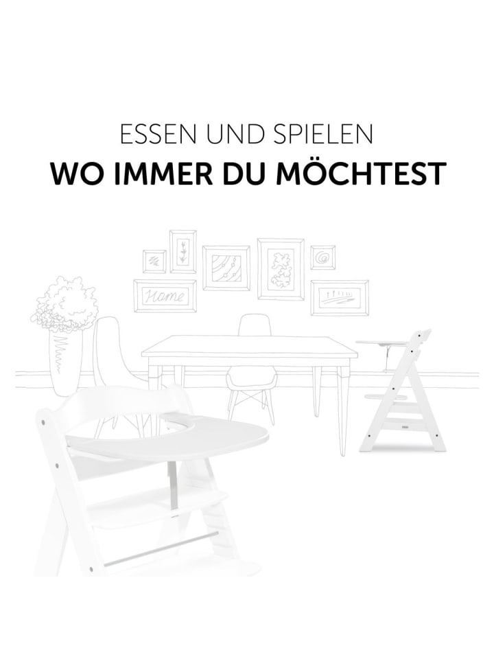 Hauck Essbrett und Tisch für Alpha Hochstuhl (Click Tray) in weiss günstig kaufen onesize